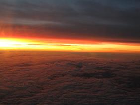 Sunset just before landing @ Kahului