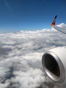 Descending to Leonardo da Vinci airport in Rome, Travel Service Boeing 737-800, originally scheduled as 737 Max 8