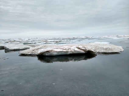 Still frozen Chukchi Sea, Utqiaġvik, Alaska